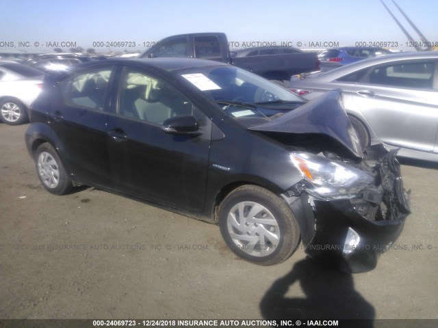 JTDKDTB39F1586741 - 2015 TOYOTA PRIUS C BLACK photo 1