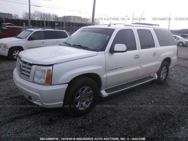 3GYFK66N74G293059 - 2004 CADILLAC ESCALADE ESV WHITE photo 2