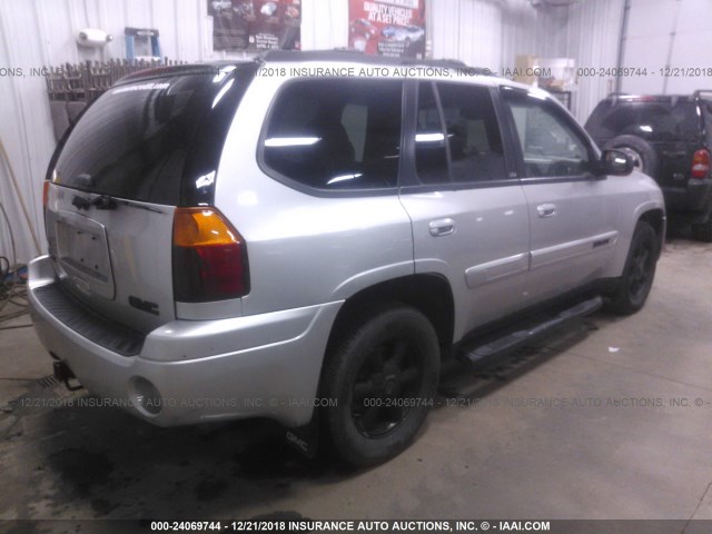 1GKDT13S142427875 - 2004 GMC ENVOY SILVER photo 4