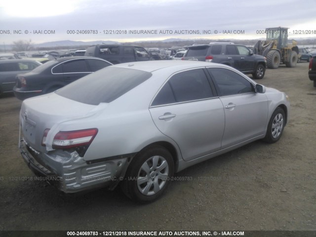 4T4BF3EK7AR046682 - 2010 TOYOTA CAMRY SE/LE/XLE SILVER photo 4