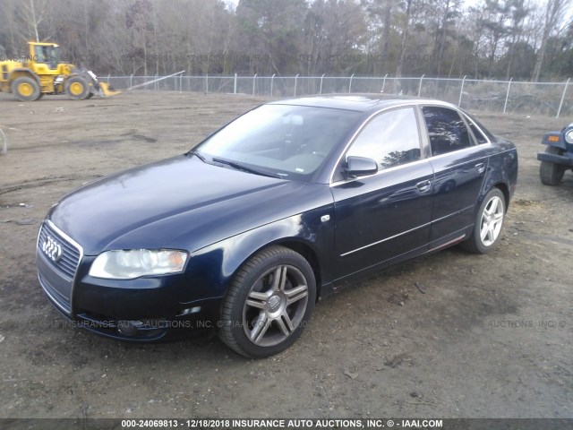 WAUAF78E97A011611 - 2007 AUDI A4 2/TURBO BLUE photo 2