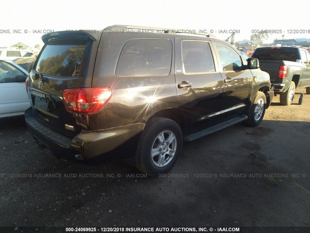 5TDBY5G19CS070210 - 2012 TOYOTA SEQUOIA SR5 BLACK photo 4