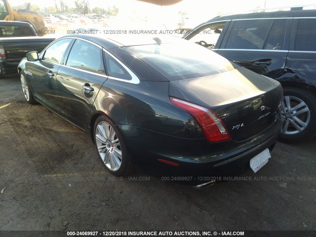 SAJWA2GT7EMV63471 - 2014 JAGUAR XJL SUPERCHARGED GREEN photo 3