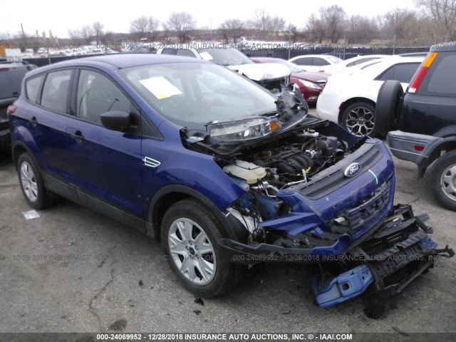 1FMCU0F76FUA31319 - 2015 FORD ESCAPE S BLUE photo 1