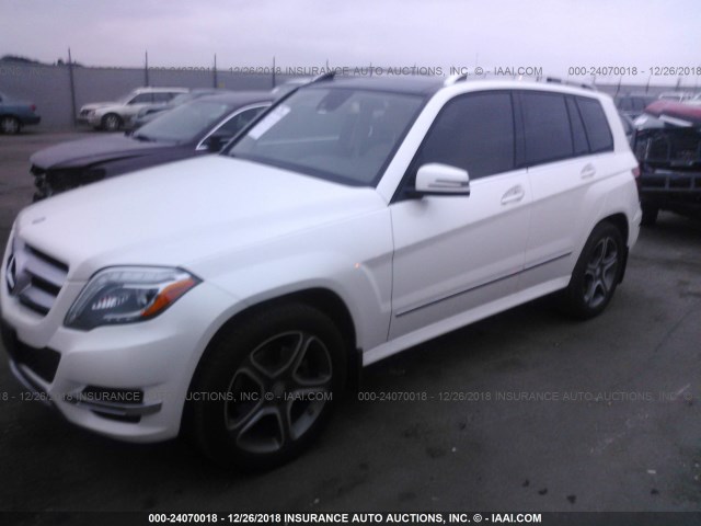 WDCGG0EB9EG256795 - 2014 MERCEDES-BENZ GLK 250 BLUETEC WHITE photo 2