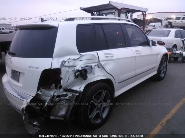 WDCGG0EB9EG256795 - 2014 MERCEDES-BENZ GLK 250 BLUETEC WHITE photo 4