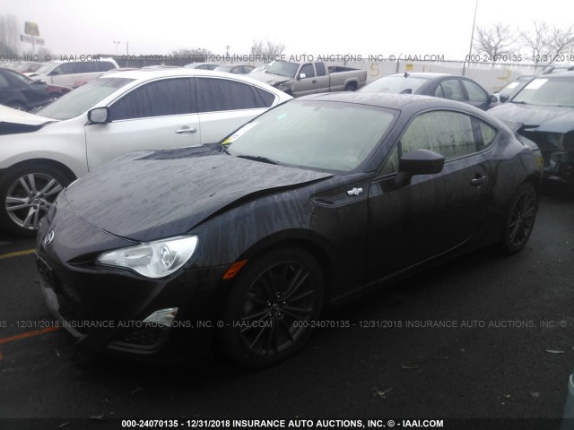 JF1ZNAA15F8708623 - 2015 TOYOTA SCION FR-S BLACK photo 2