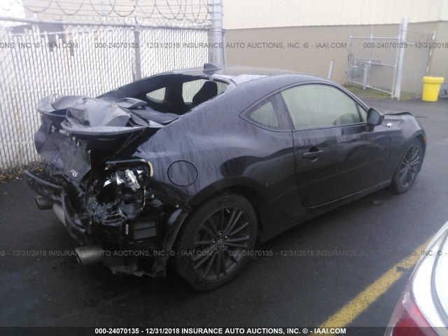 JF1ZNAA15F8708623 - 2015 TOYOTA SCION FR-S BLACK photo 4
