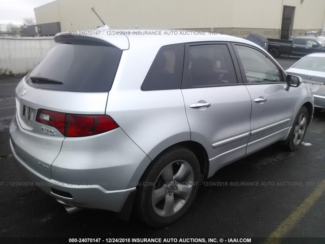 5J8TB18568A012352 - 2008 ACURA RDX TECHNOLOGY SILVER photo 4