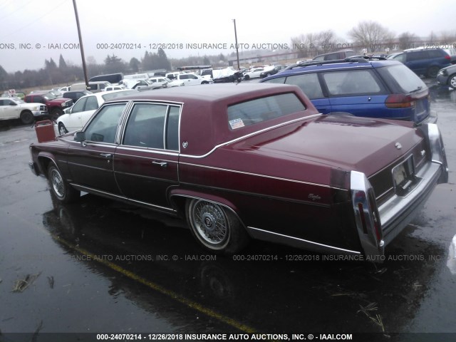 1G6DW51Y7J9704875 - 1988 CADILLAC BROUGHAM RED photo 3