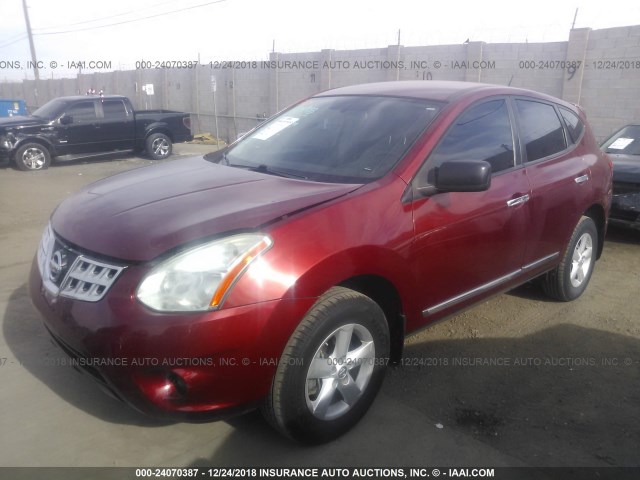 JN8AS5MT7CW288671 - 2012 NISSAN ROGUE S/SV RED photo 2