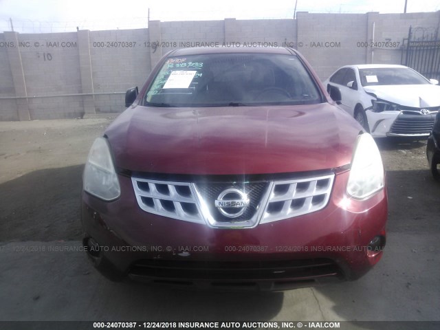 JN8AS5MT7CW288671 - 2012 NISSAN ROGUE S/SV RED photo 6