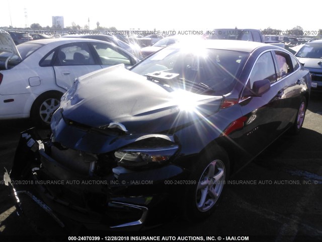 1G1ZB5ST2GF328347 - 2016 CHEVROLET MALIBU LS BLACK photo 2