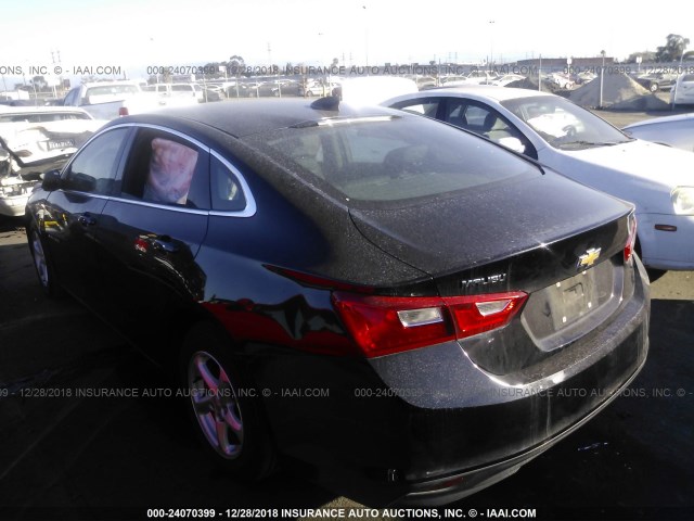 1G1ZB5ST2GF328347 - 2016 CHEVROLET MALIBU LS BLACK photo 3