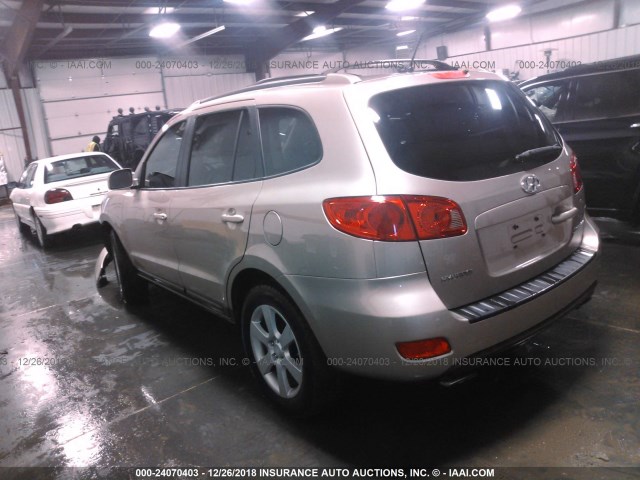 5NMSH13E87H102087 - 2007 HYUNDAI SANTA FE SE/LIMITED BROWN photo 3