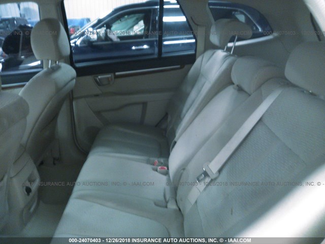 5NMSH13E87H102087 - 2007 HYUNDAI SANTA FE SE/LIMITED BROWN photo 8