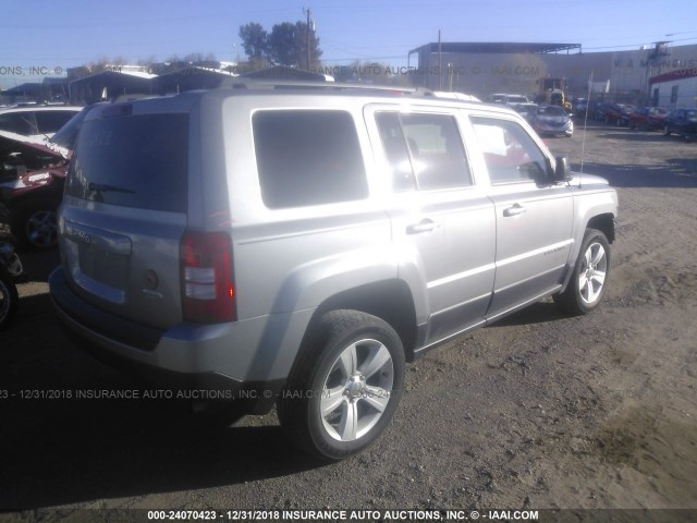 1C4NJRFB7GD579474 - 2016 JEEP PATRIOT LATITUDE SILVER photo 4