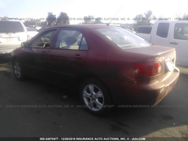 1NXBR32E04Z304707 - 2004 TOYOTA COROLLA CE/LE/S RED photo 3