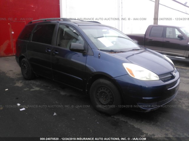 5TDZA23CX4S015744 - 2004 TOYOTA SIENNA CE/LE BLUE photo 1