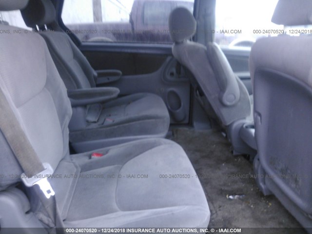 5TDZA23CX4S015744 - 2004 TOYOTA SIENNA CE/LE BLUE photo 8