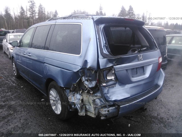 5FNRL38786B085939 - 2006 HONDA ODYSSEY EXL BLUE photo 3