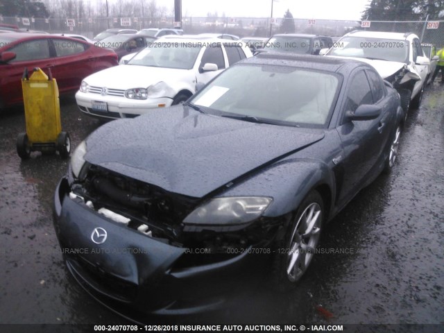 JM1FE173880215851 - 2008 MAZDA RX8 GRAY photo 2