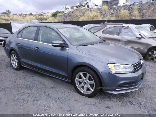 3VWLA7AJ2FM262406 - 2015 VOLKSWAGEN JETTA TDI GRAY photo 1