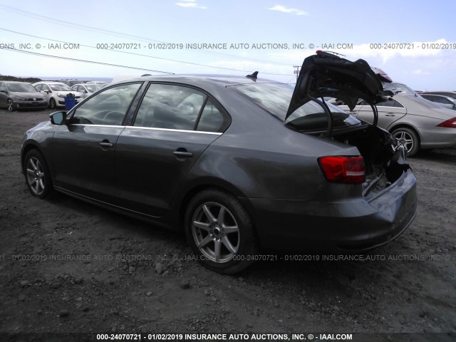 3VWLA7AJ2FM262406 - 2015 VOLKSWAGEN JETTA TDI GRAY photo 3