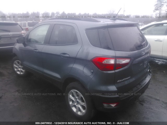 MAJ6P1UL5JC184728 - 2018 FORD ECOSPORT SE GRAY photo 3