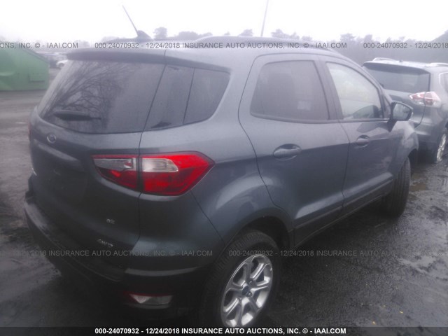 MAJ6P1UL5JC184728 - 2018 FORD ECOSPORT SE GRAY photo 4