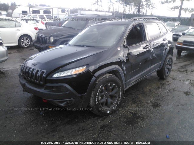 1C4PJMBS5HD228095 - 2017 JEEP CHEROKEE TRAILHAWK BLACK photo 2