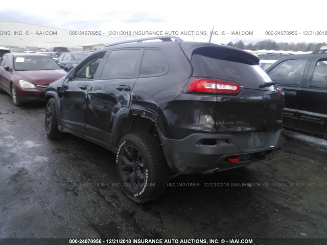 1C4PJMBS5HD228095 - 2017 JEEP CHEROKEE TRAILHAWK BLACK photo 3