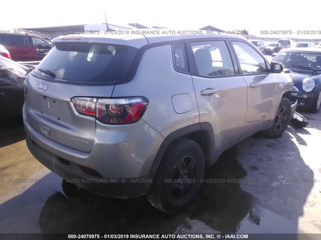 3C4NJCAB9JT250734 - 2018 JEEP COMPASS SPORT SILVER photo 4