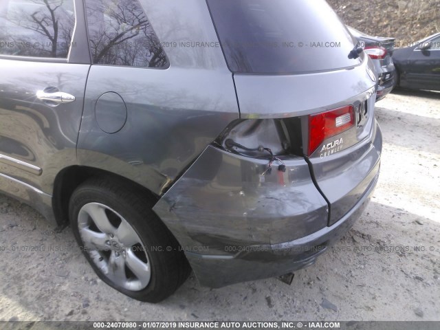 5J8TB18278A017923 - 2008 ACURA RDX GRAY photo 6