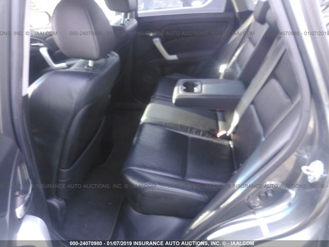 5J8TB18278A017923 - 2008 ACURA RDX GRAY photo 8