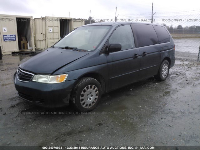 5FNRL18594B043263 - 2004 HONDA ODYSSEY LX GREEN photo 2