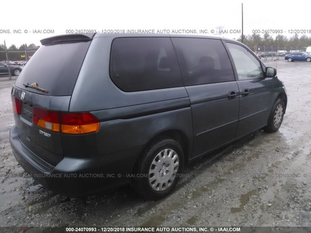 5FNRL18594B043263 - 2004 HONDA ODYSSEY LX GREEN photo 4