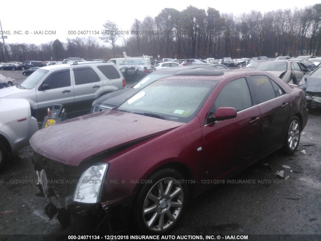 1G6DC67A160114014 - 2006 CADILLAC STS RED photo 2