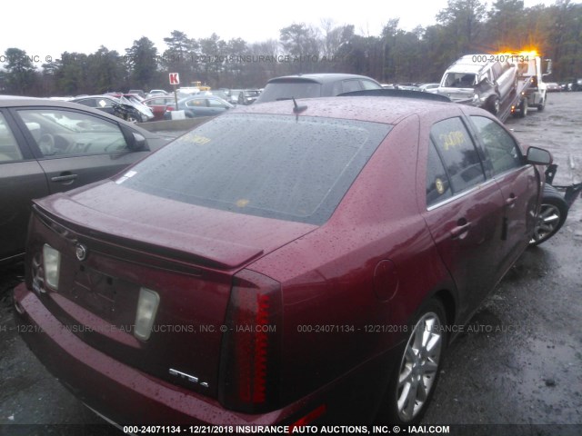 1G6DC67A160114014 - 2006 CADILLAC STS RED photo 4