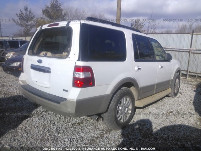 1FMFU18599LA09355 - 2009 FORD EXPEDITION EDDIE BAUER WHITE photo 4