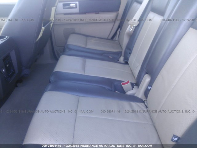 1FMFU18599LA09355 - 2009 FORD EXPEDITION EDDIE BAUER WHITE photo 8