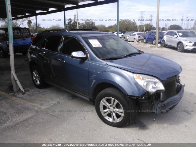 2CNALFEC9B6260551 - 2011 CHEVROLET EQUINOX LTZ BLUE photo 1