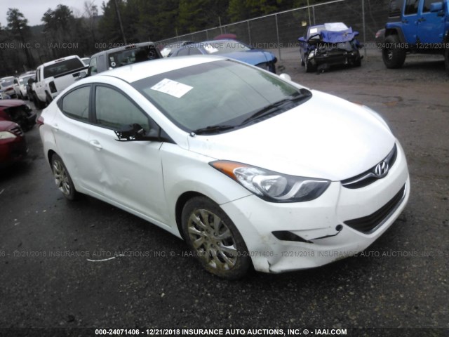 5NPDH4AE9CH142169 - 2012 HYUNDAI ELANTRA GLS/LIMITED WHITE photo 1