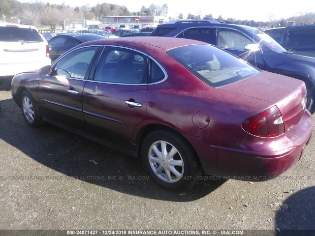 2G4WC532451281254 - 2005 BUICK LACROSSE CX MAROON photo 3