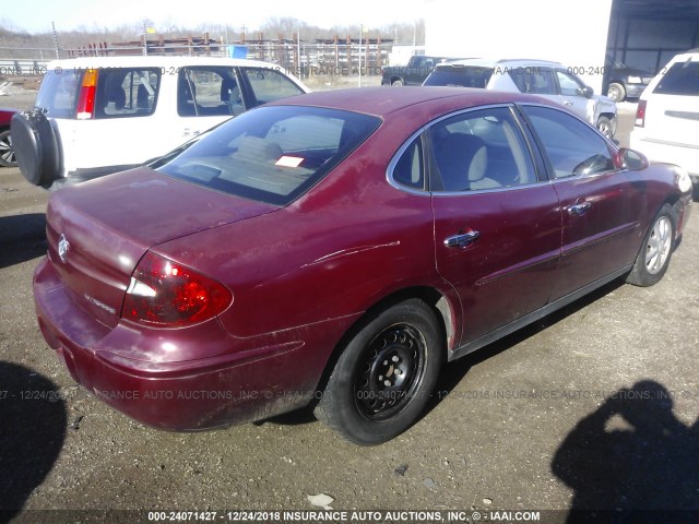 2G4WC532451281254 - 2005 BUICK LACROSSE CX MAROON photo 4