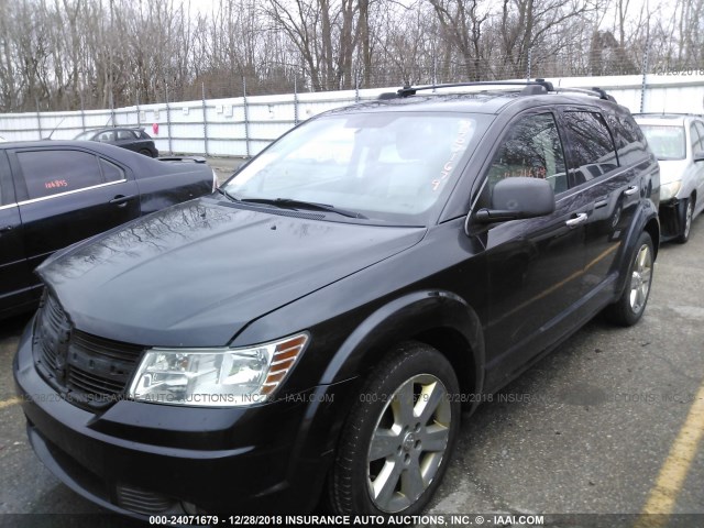 3D4GH67V49T554592 - 2009 DODGE JOURNEY R/T BLACK photo 2