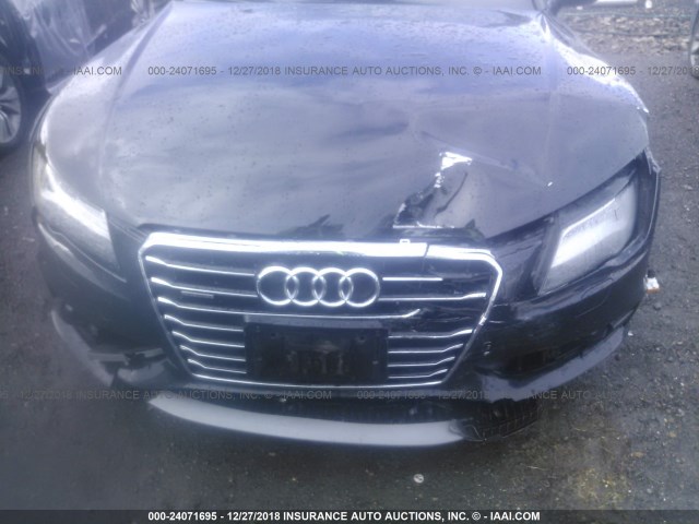 WAU3GAFCXCN075440 - 2012 AUDI A7 PRESTIGE BLACK photo 6