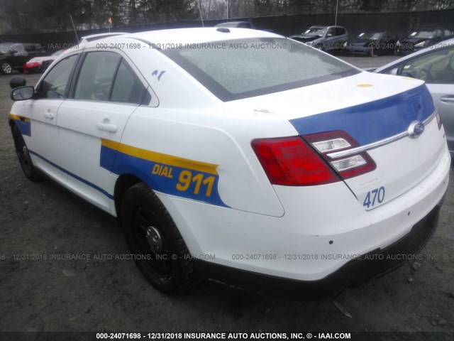 1FAHP2MK9FG203822 - 2015 FORD TAURUS POLICE INTERCEPTOR WHITE photo 3