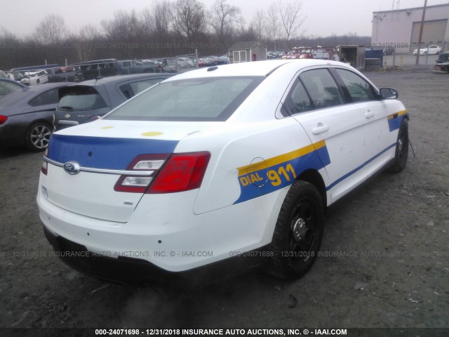 1FAHP2MK9FG203822 - 2015 FORD TAURUS POLICE INTERCEPTOR WHITE photo 4