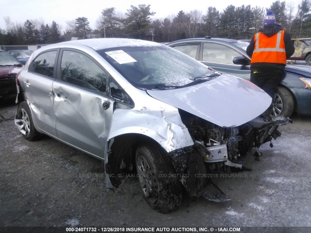 KNADM5A37F6516449 - 2015 KIA RIO LX SILVER photo 1